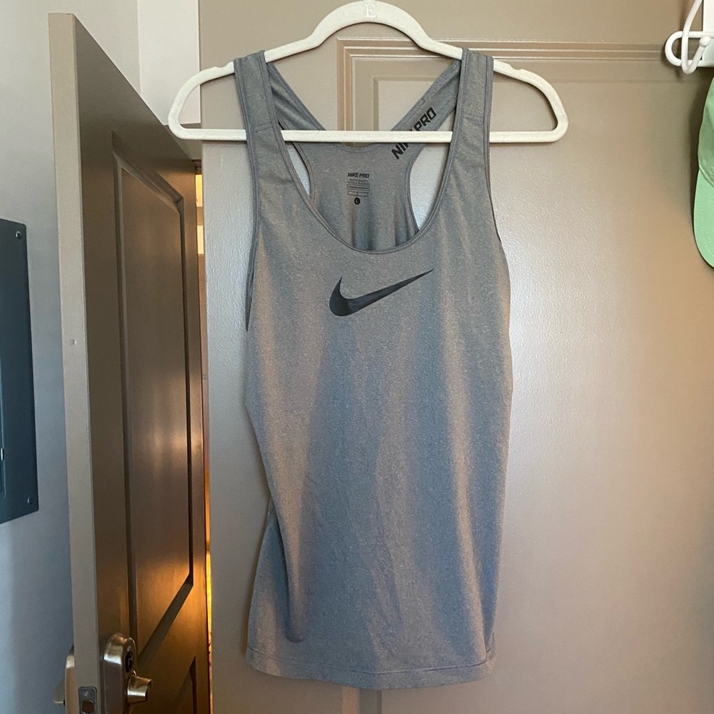 Grey Nike Pro Tank Top